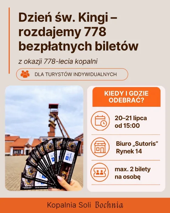 Celebrate 778 Years with Free Tickets at Bochnia Salt Mine