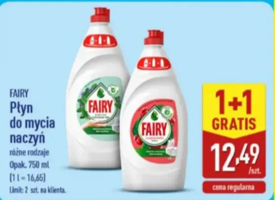 Купите 2 упаковки Fairy, получите 1 бесплатно в ALDI