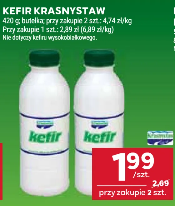 Kefir Krasnystaw 420 g — Buy 2 for Just 1.99 zł at Stokrotka
