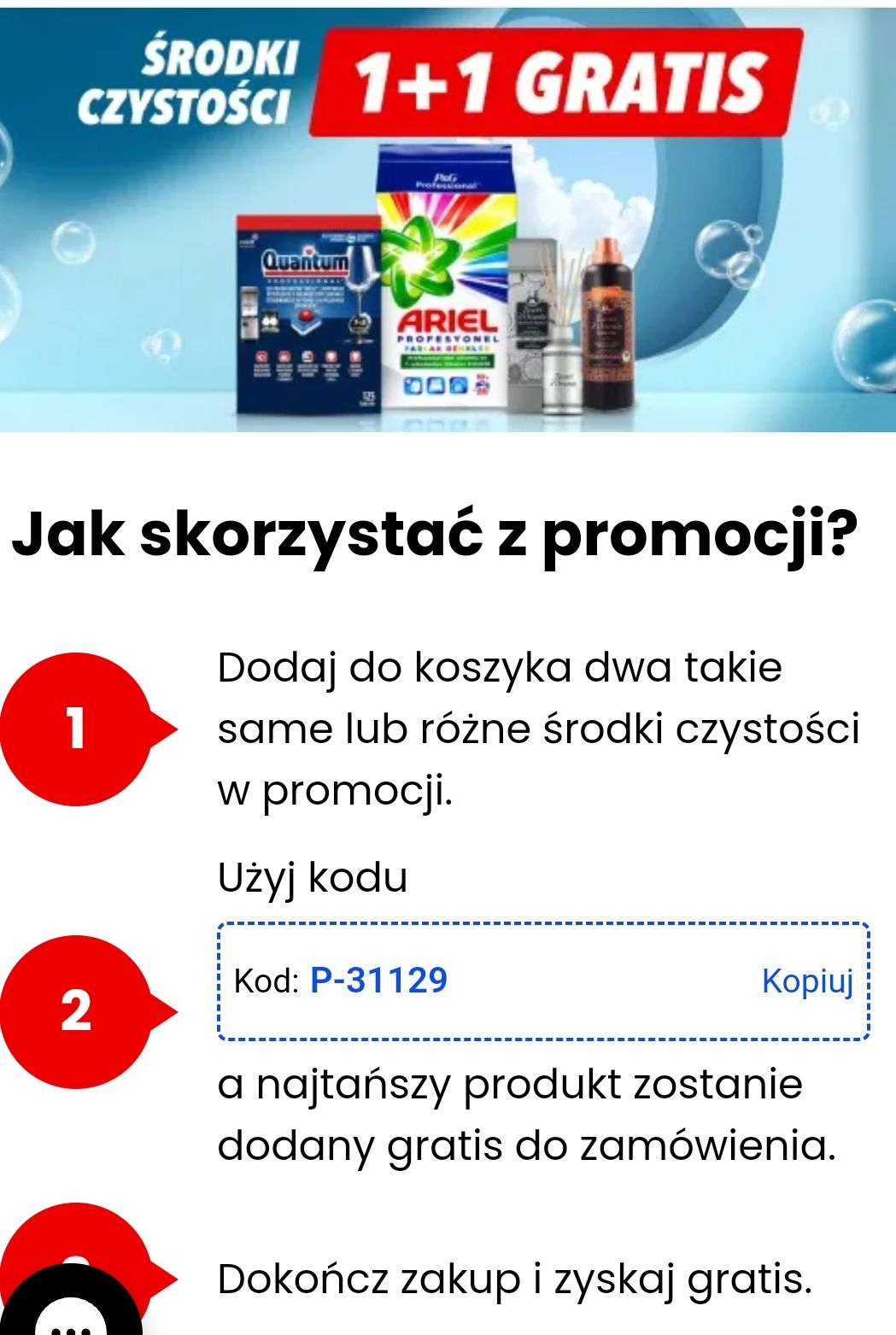 Buy 1, Get 1 Free on Cleaning Products at Media Expert