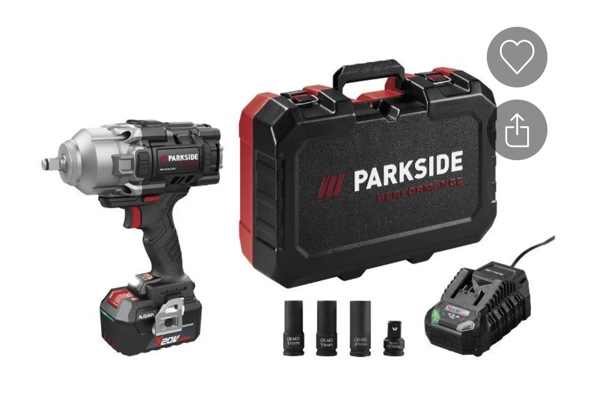 PARKSIDE 20V Ударный ключ за 399 злотых в Lidl