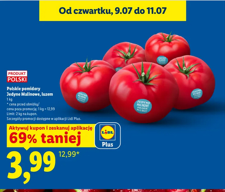 Polish Jedyne Malinowe Tomatoes for 3.99 zł at Lidl
