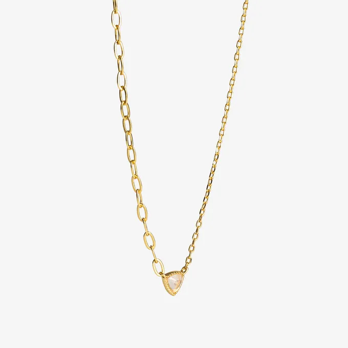 Gold-Plated Rose Quartz Necklace Now 65 zł — 70% Off