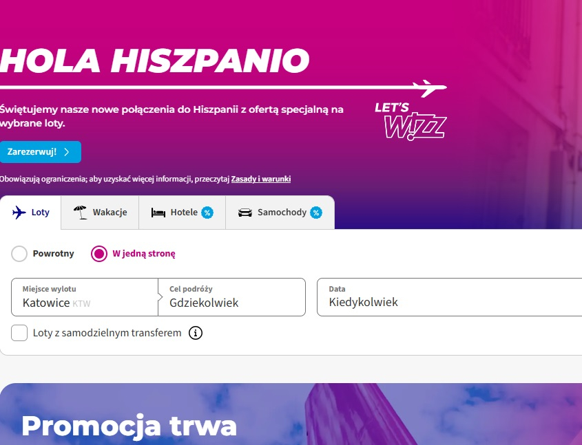 Wizz Air Flights to Spain Starting at 63.90 zł — Limited Offer