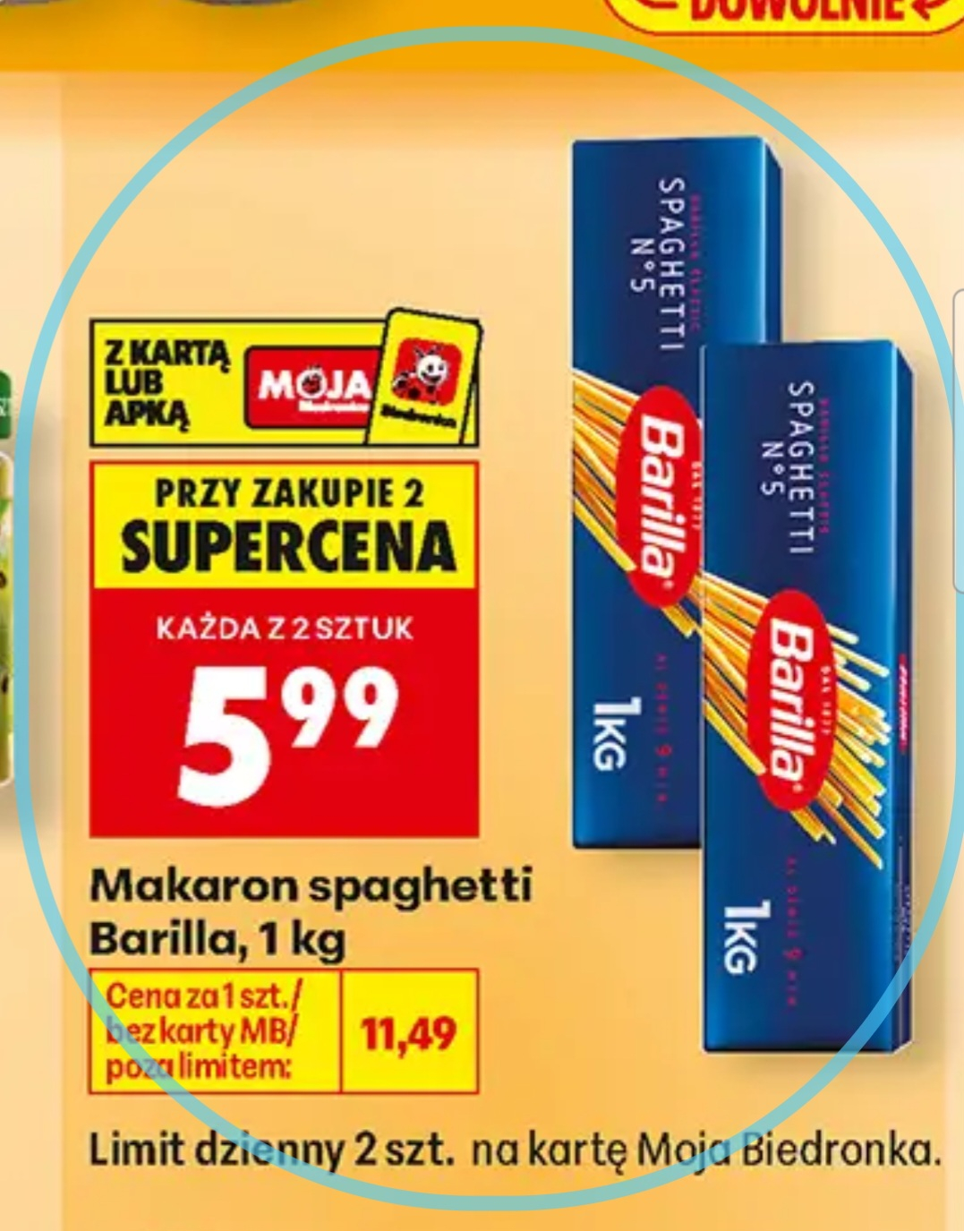 Buy 2 Barilla Spaghetti Packs, Pay Only 5.99 zł Each
