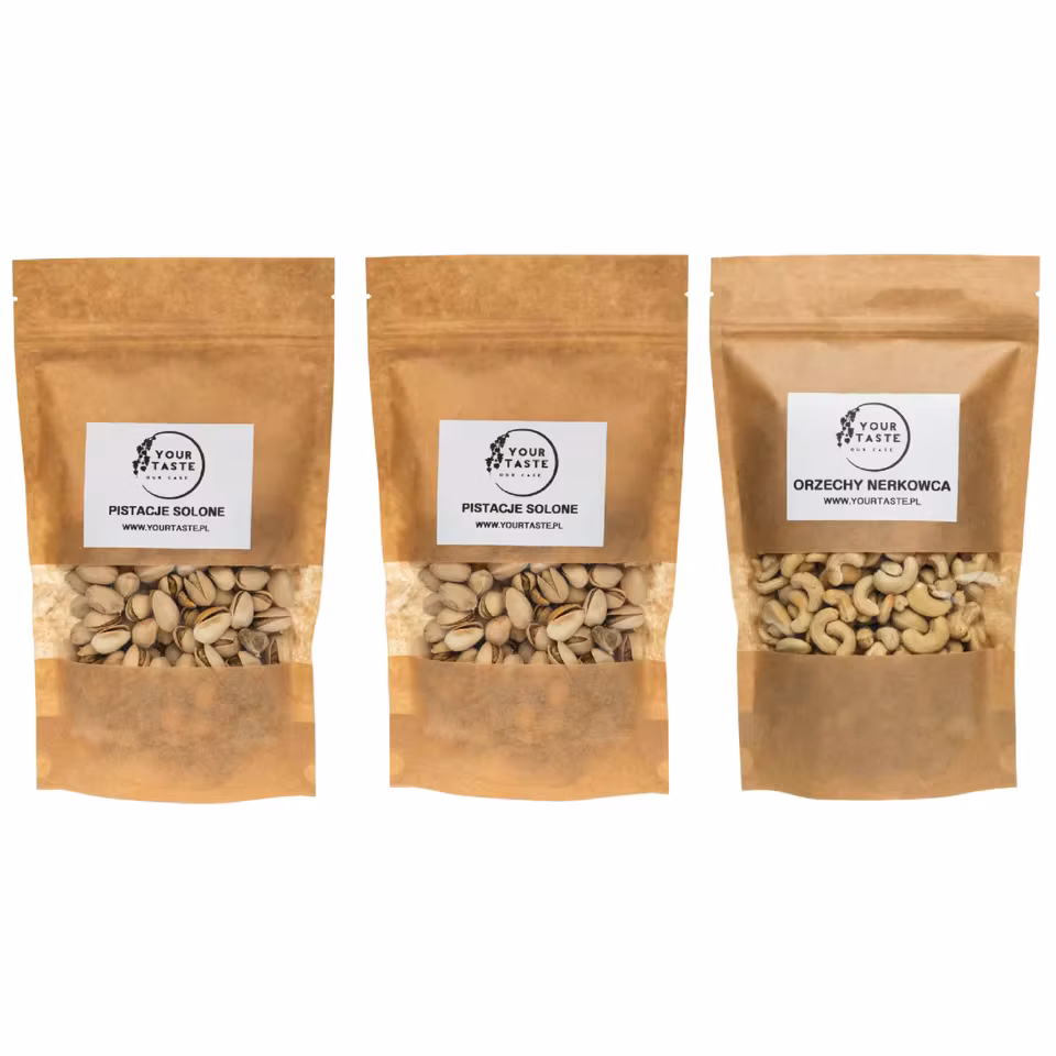 Your Taste Set: 2x Salted Pistachios + Cashews for $15.15