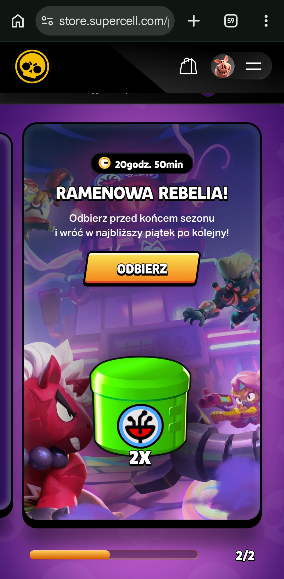 Get 2 Free Ramen in Brawl Stars Now