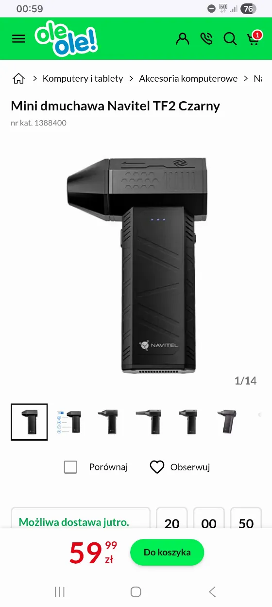 Мини-воздуходувка Navitel TF2 за 59,99 zł в OleOle!