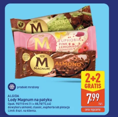 Льодяники Magnum 2+2 безкоштовно в Aldi — всього 4 zł за шт.