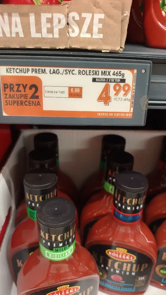 Кetchup Roleski Premium по 4,99 zł при покупке 2 в Biedronka
