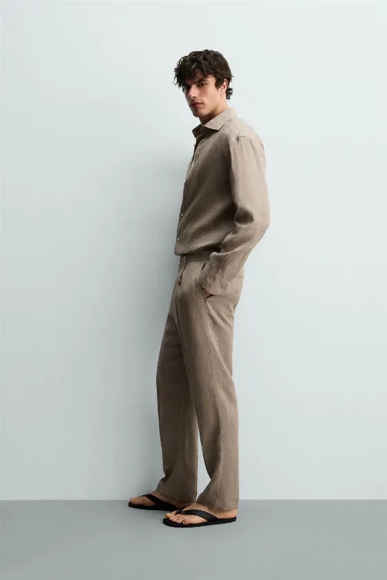Спідниці regular fit з 100% льону за 49,90 zł у Zara