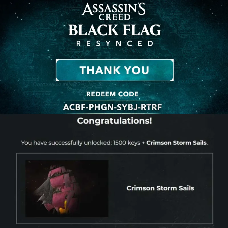 Бесплатные 1500 ключей Анимуса с Assassin's Creed Black Flag