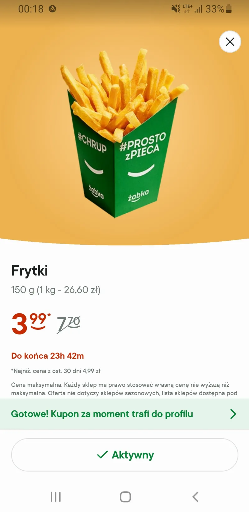 Enjoy Fries Day at Żabka — Just 3.99 zł with App Coupon