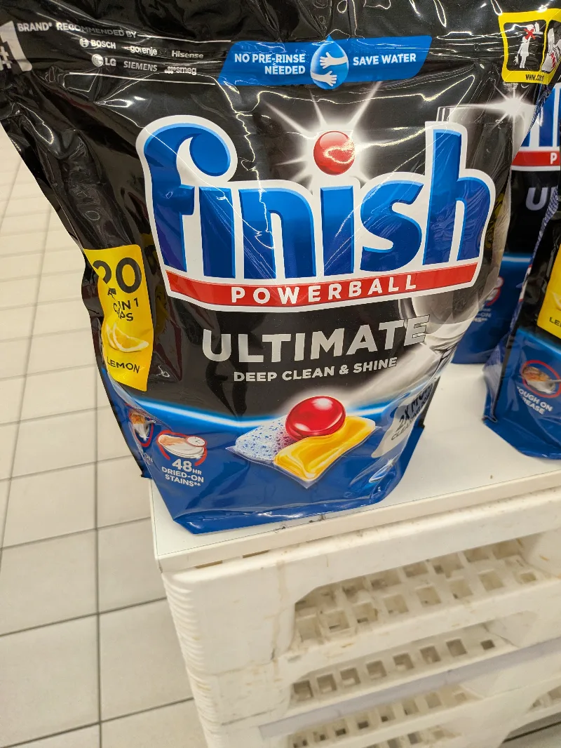 Скидка 40% на капсулы Finish Powerball Ultimate Lemon 120 в Auchan