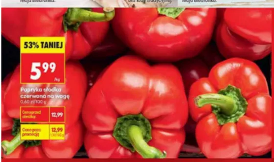 Красный перец по 5.99 zł в Biedronka