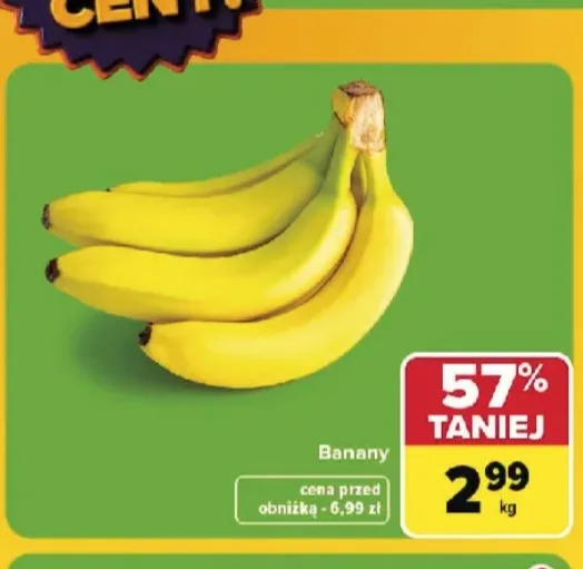 Бананы по 2,99 zł в Carrefour