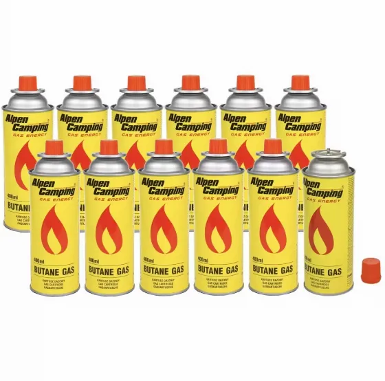 12 ALPEN CAMPING Gas Canisters for 46.33 zł at Allegro