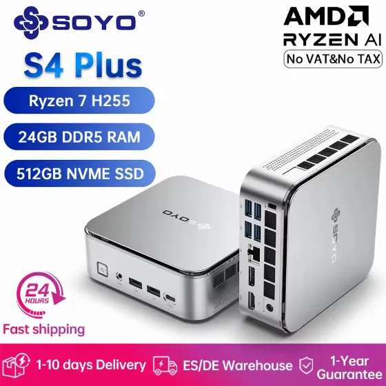 SOYO S4 Plus Gaming Mini PC за 386,93€ в AliExpress