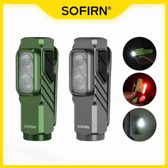 Ліхтарик на кліпсі Sofirn ST10 приблизно за 64 zł з монетами на AliExpress