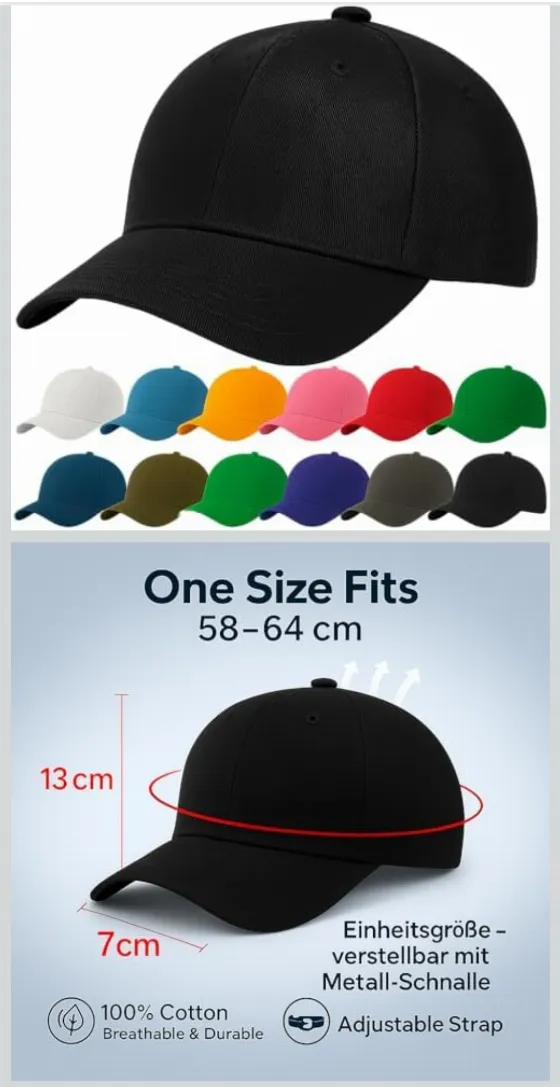 Stylish Cotton Cap for Just 14.99 zł with Free Prime Delivery