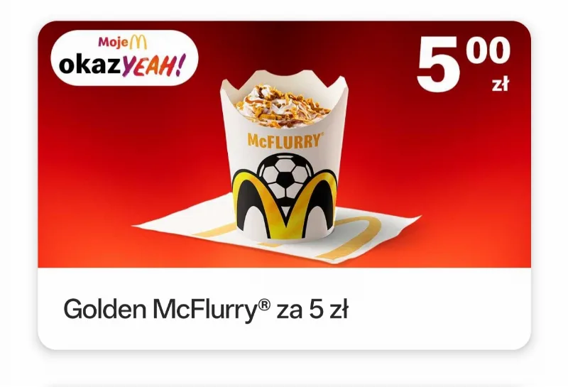 Get Golden Mcflurry for Just 5 zł with McDonald's App