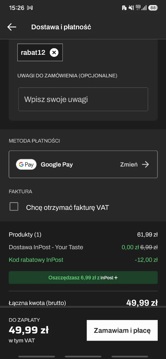 Код rabatowy в apce inpost - rabat12 (MWZ 60 zł) — Kod rabatowy