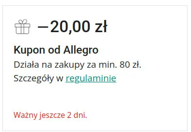 Купон на 20 zł для неактивных пользователей в Allegro