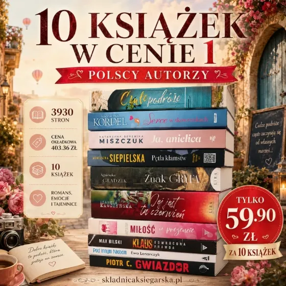 10 книг по цене 1 — только 59 zł в Składnica Księgarska