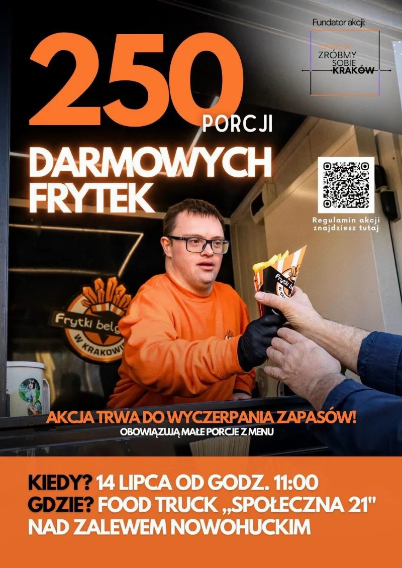 250 порций картошки фри бесплатно в Zalew Nowohucki