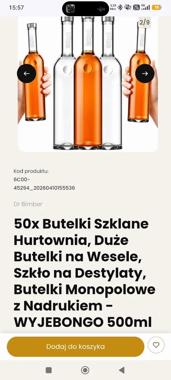 50 пляшок по 500 мл лише за 135 zł