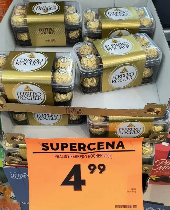 Praliny Ferrero Rocher 200 г тепер лише 4,99 zł у Biedronka