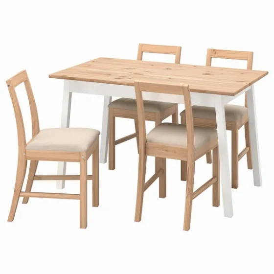 Знижка 27% на стіл та 4 стільці з масиву дерева IKEA — 1 095 zł