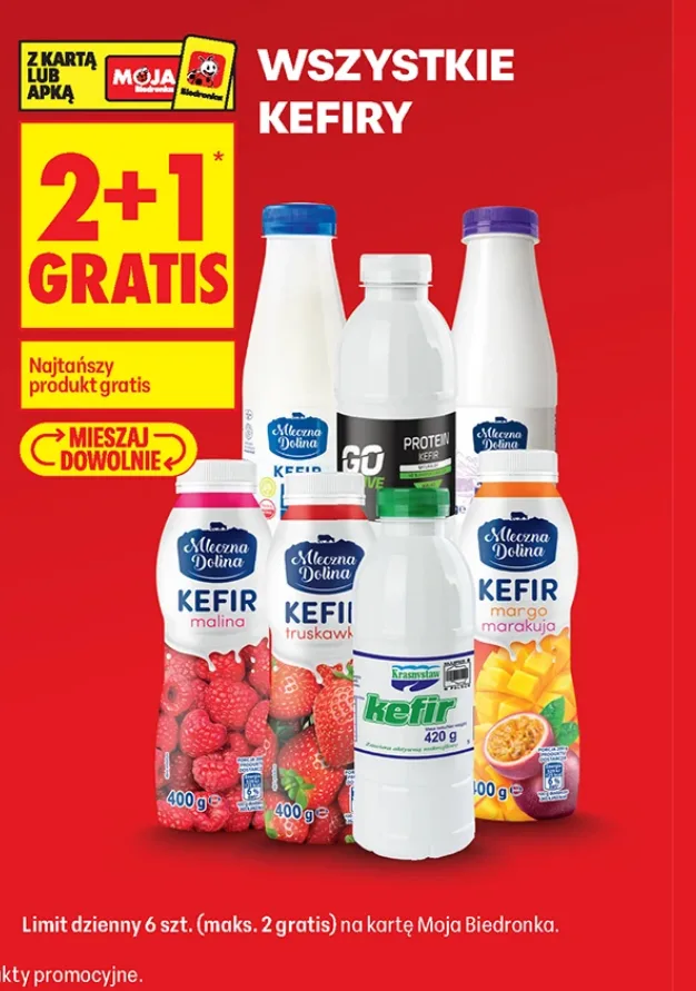 Get 2+1 Free on Krasnystaw Kefir at Biedronka