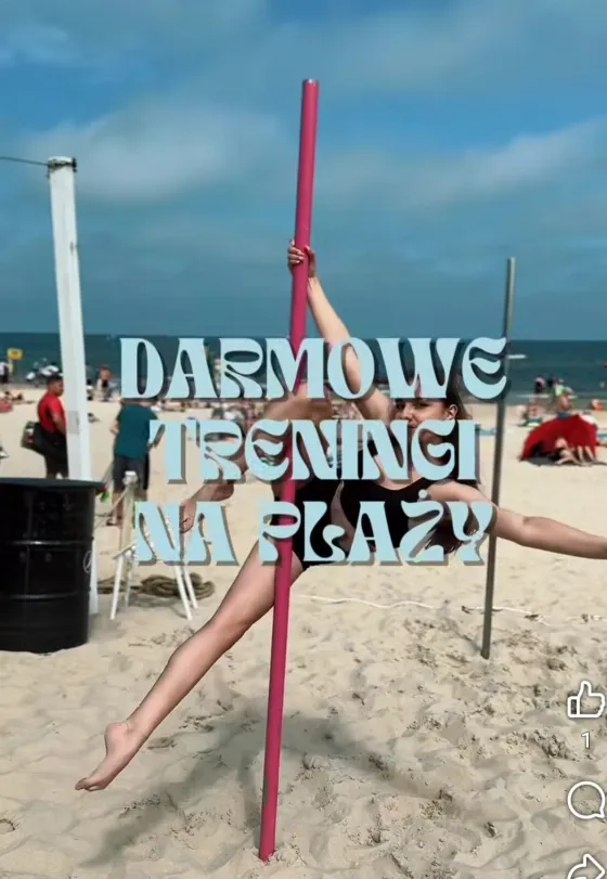 Бесплатные тренировки по Pole Dance на пляже в Колобжеге