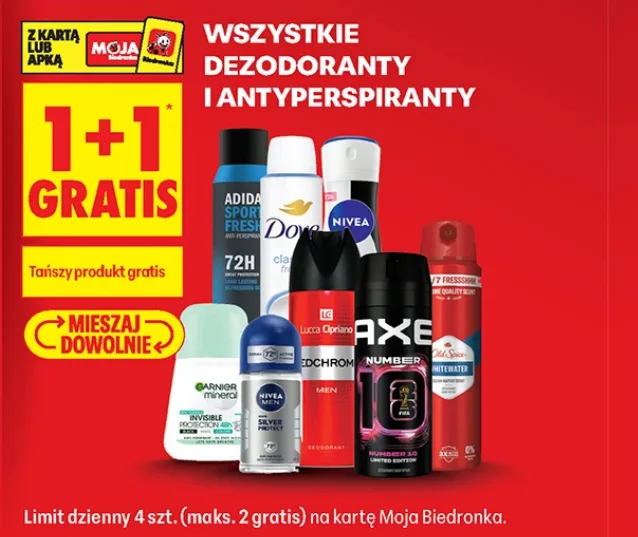 Buy One Get One Free on Deodorants at Biedronka