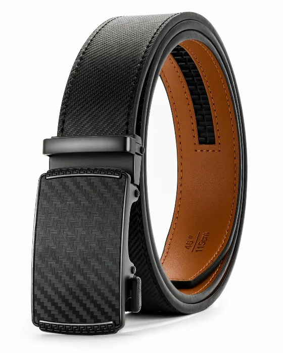 Men's Leather Adjustable Belt at 19.99 zł on Amazon