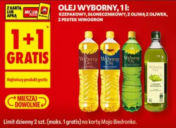 Купити 1, отримати 1 безкоштовно: масло Wyborny у Biedronka