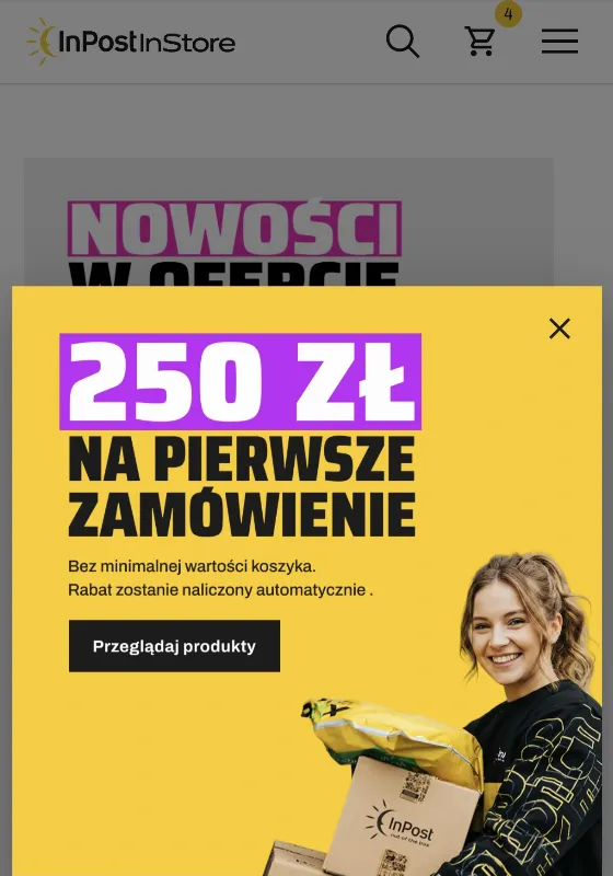 Get 250 zł Off Your First Purchase at InPost Store