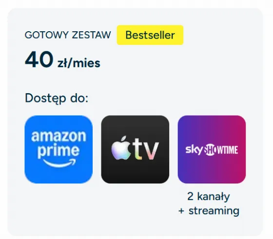 Пакет Polsat Box/Plus с Amazon Prime и Apple TV за 40 zł