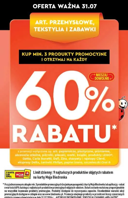 Save 60% on Every Third Item in Biedronka's Sale
