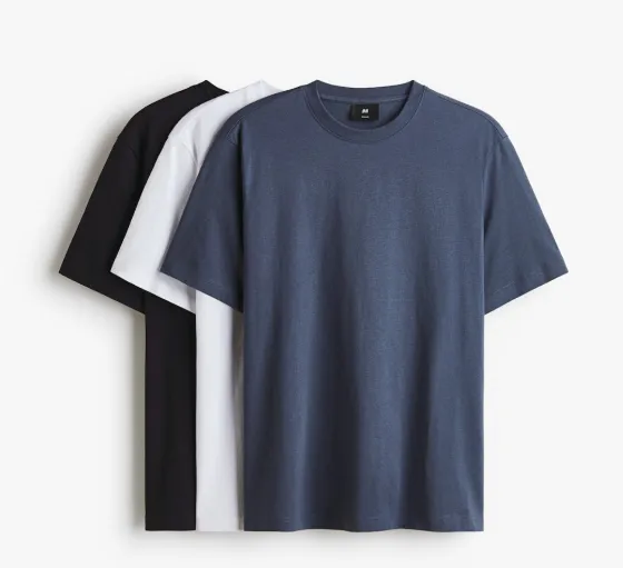 3-пак чоловічих футболок 100% бавовна за 69,99 zł у H&M
