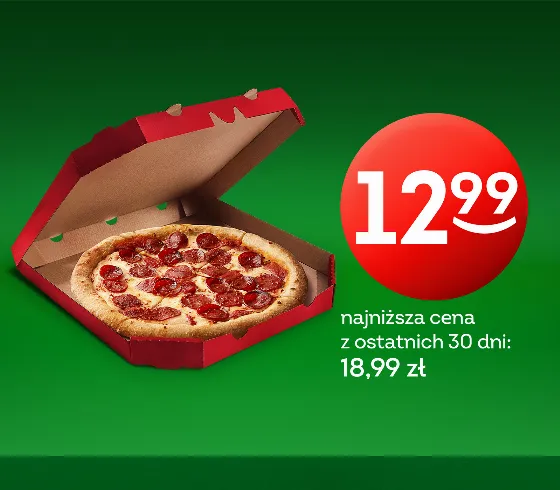 Любая пицца за 12,99 zł в Żabka с купоном Edenred