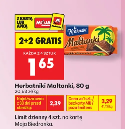 Get 2 Packs of Maltanki Biscuits Free at Biedronka