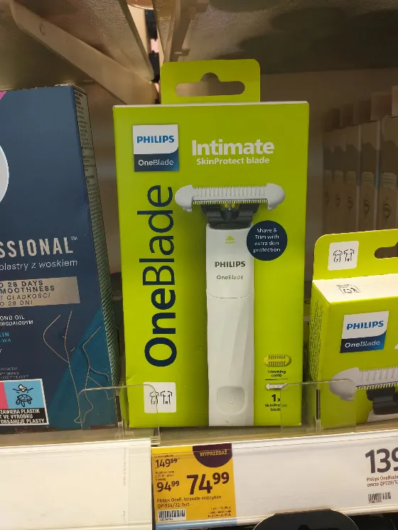 Скидка на Philips OneBlade Intimate в Rossmann — wyprzedaż