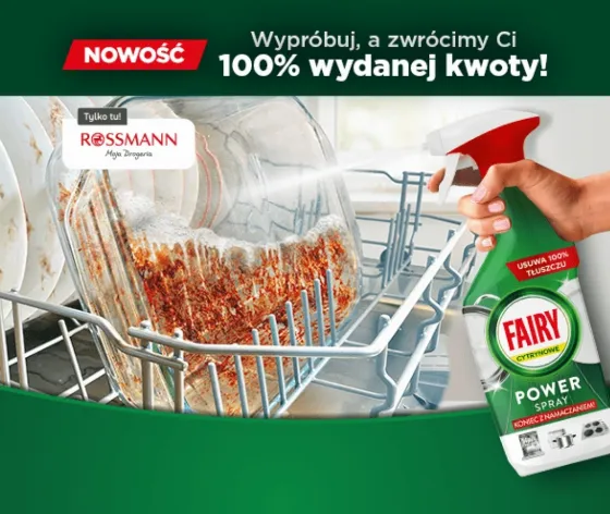 Повернення 100% за покупку Fairy Power Spray 500 мл у Rossmann